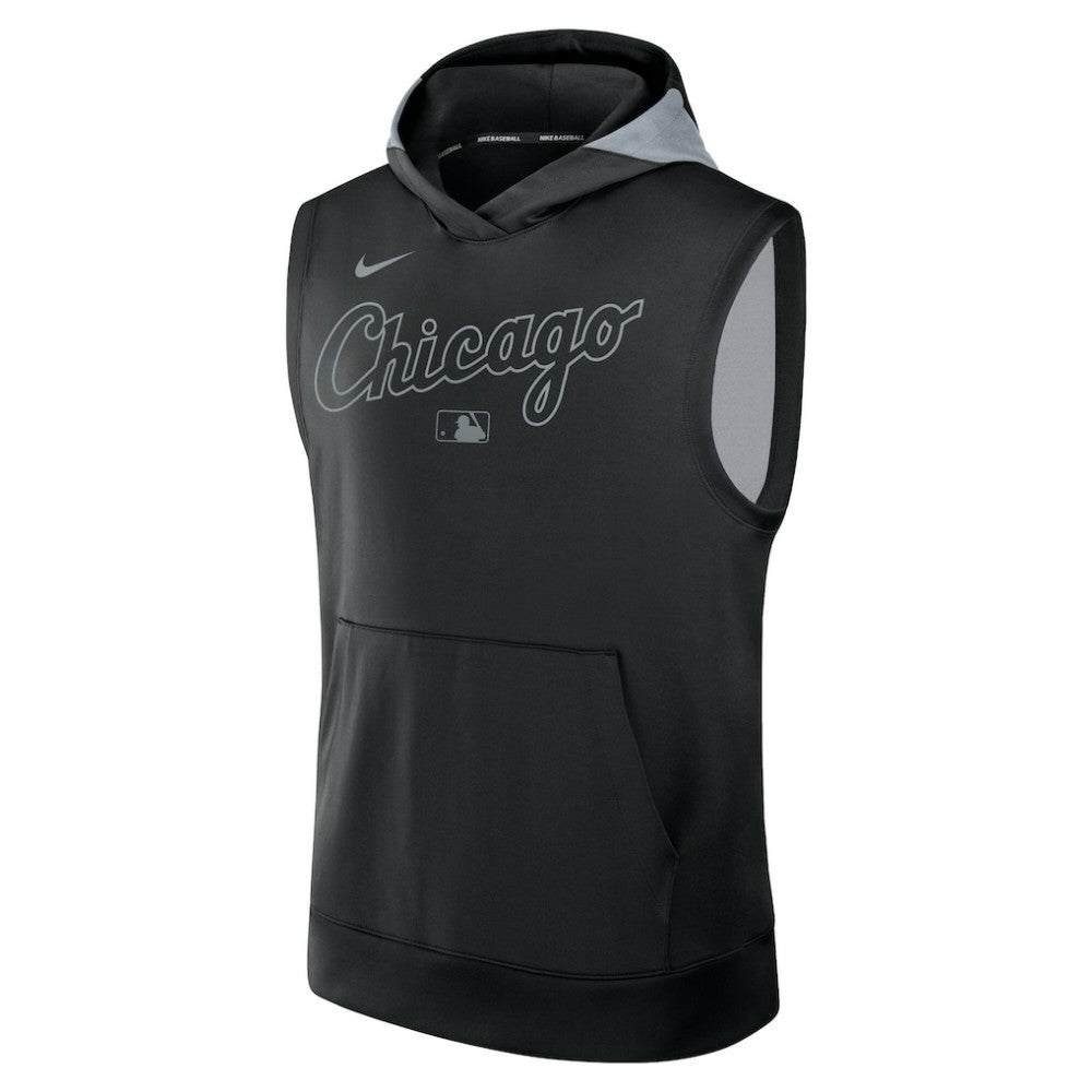 Chicago White Sox Nike Authentic Collection Dri-FIT Sleeveless Hoodie - Black - Nike Online