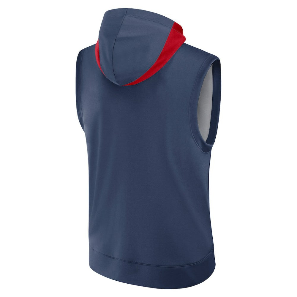 Atlanta Braves Nike Authentic Collection Dri-FIT Sleeveless Hoodie - Navy - Nike Sale