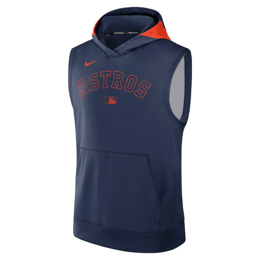 Houston Astros Nike Authentic Collection Dri-FIT Sleeveless Hoodie - Navy - Nike Sale