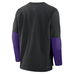 Colorado Rockies Nike Authentic Collection Player Dri-FIT Lightweight Pullover  - Black/Purple - Nike Lifestyle