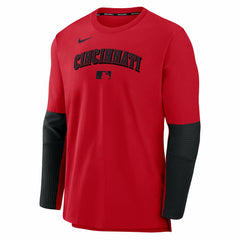Cincinnati Reds Nike Authentic Collection Player Dri-FIT Lightweight Pullover  - Red/Black - Nike Sale