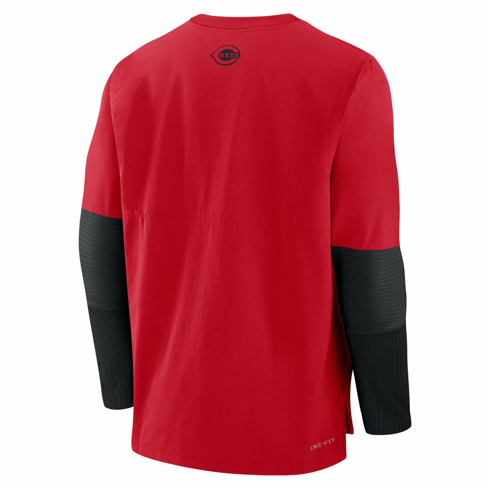 Cincinnati Reds Nike Authentic Collection Player Dri-FIT Lightweight Pullover  - Red/Black - Nike Sale