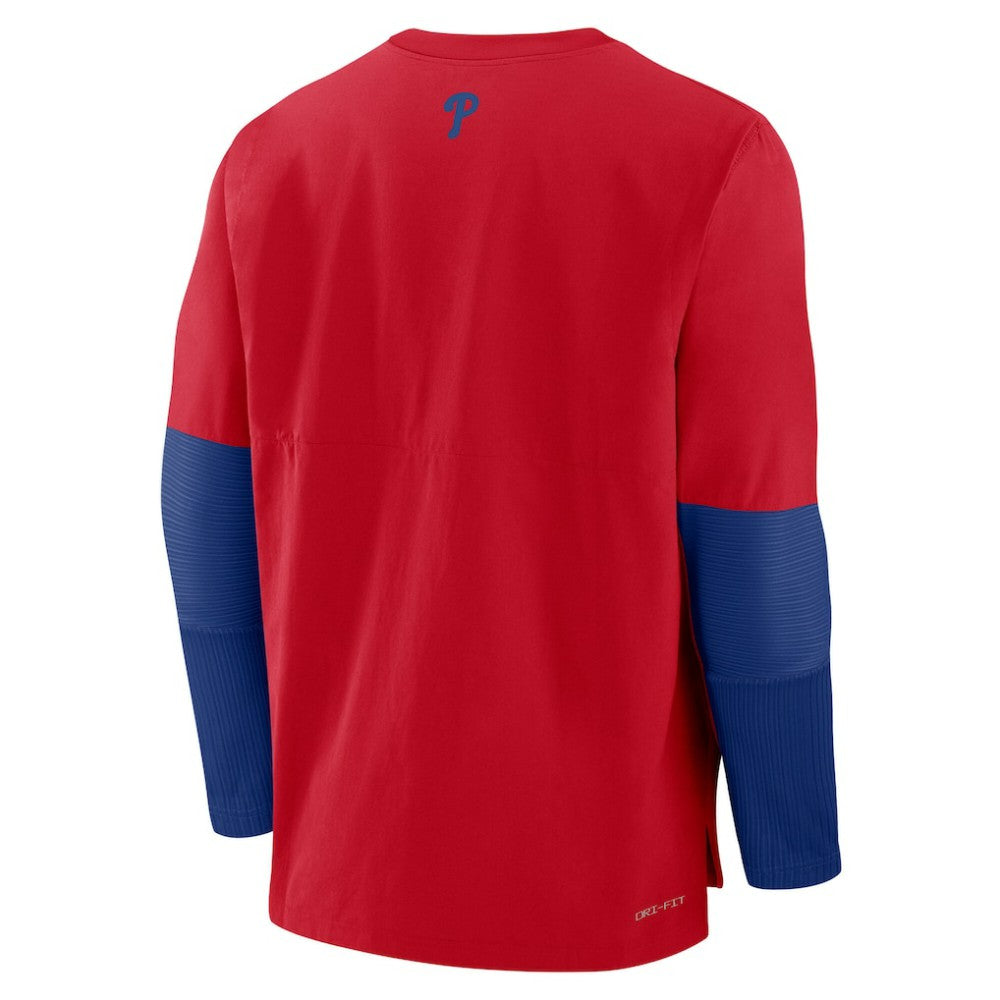 Philadelphia Phillies Nike Authentic Collection Player Dri-FIT Lightweight Pullover  - Red/Royal - Nike Sale