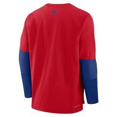 Philadelphia Phillies Nike Authentic Collection Player Dri-FIT Lightweight Pullover  - Red/Royal - Nike Sale