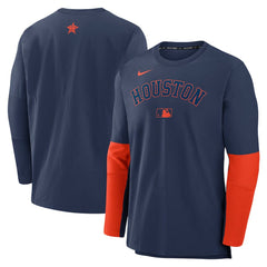 Houston Astros Nike Authentic Collection Player Dri-FIT Lightweight Pullover  - Navy/Orange - Nike Lifestyle