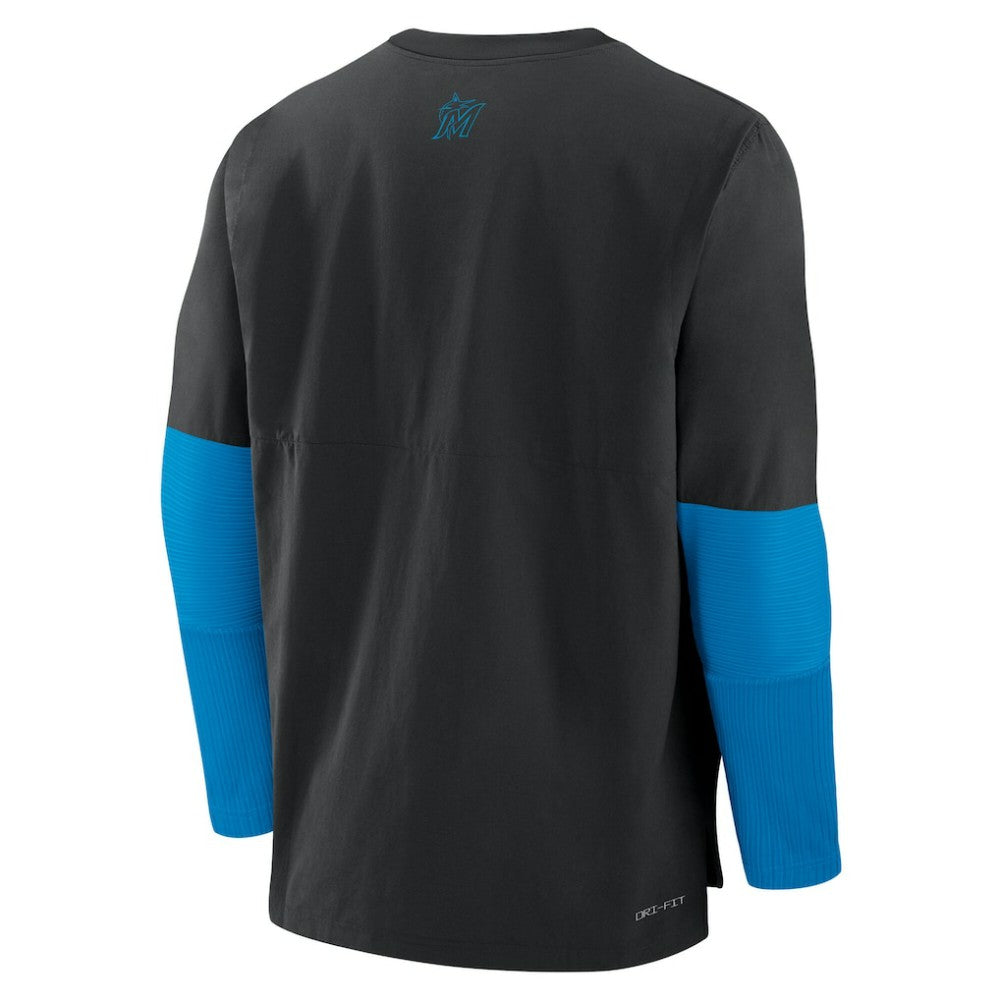 Miami Marlins Nike Authentic Collection Player Dri-FIT Lightweight Pullover  - Black - Nike on Sale