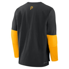 Pittsburgh Pirates Nike Authentic Collection Player Dri-FIT Lightweight Pullover  - Black/Gold - Nike Sale