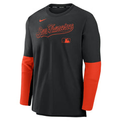 San Francisco Giants Nike Authentic Collection Player Dri-FIT Lightweight Pullover  - Black/Orange - Nike Discount