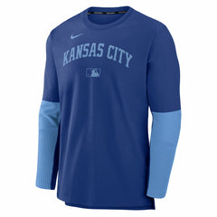 Kansas City Royals Nike Authentic Collection Player Dri-FIT Lightweight Pullover  - Royal/Light Blue - Nike Lifestyle