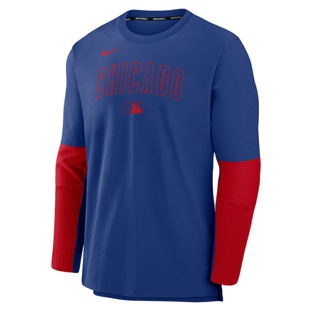 Chicago Cubs Nike Authentic Collection Player Dri-FIT Lightweight Pullover  - Royal/Red - Nike on Sale
