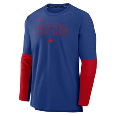 Chicago Cubs Nike Authentic Collection Player Dri-FIT Lightweight Pullover  - Royal/Red - Nike on Sale