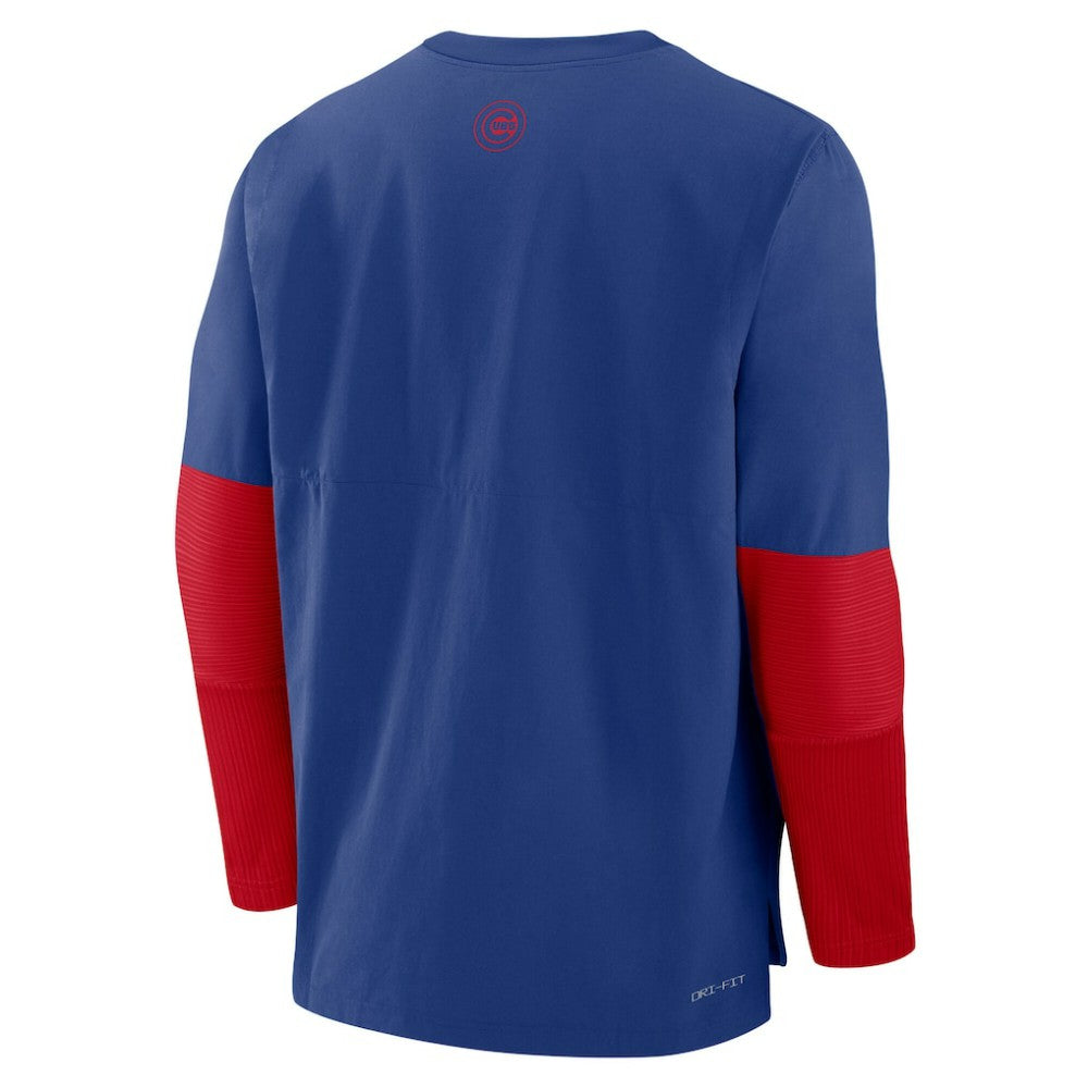 Chicago Cubs Nike Authentic Collection Player Dri-FIT Lightweight Pullover  - Royal/Red - Nike on Sale