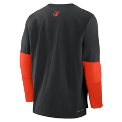 Baltimore Orioles Nike Authentic Collection Player Dri-FIT Lightweight Pullover  - Black/Orange - Nike Lifestyle