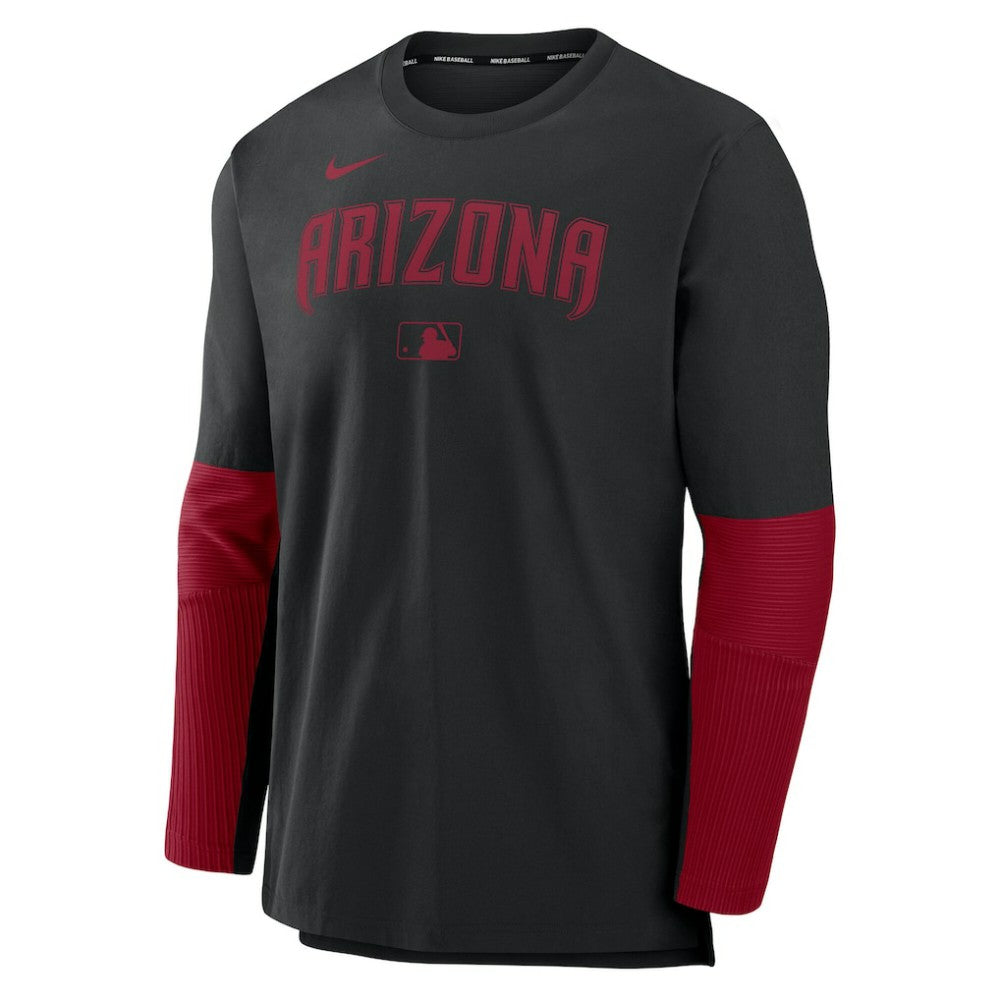 Arizona Diamondbacks Nike Authentic Collection Player Dri-FIT Lightweight Pullover  - Black/Red - Nike Online