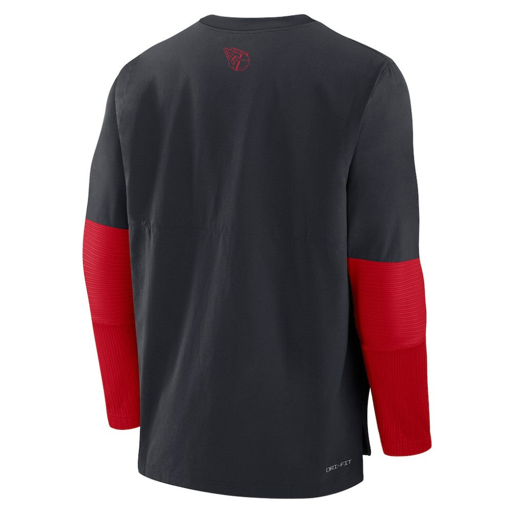 Cleveland Guardians Nike Authentic Collection Player Dri-FIT Lightweight Pullover  - Navy/Red - Nike Lifestyle