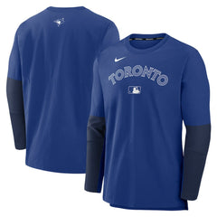 Toronto Blue Jays Nike Authentic Collection Player Dri-FIT Lightweight Pullover  - Royal/Navy - Nike Lifestyle