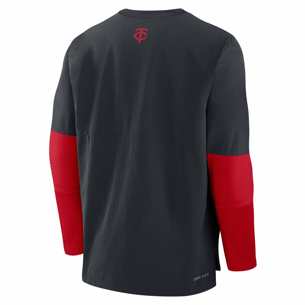 Minnesota Twins Nike Authentic Collection Player Dri-FIT Lightweight Pullover  - Navy/Red - Nike Sale