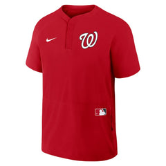 Washington Nationals Nike Authentic Collection Raglan Short Sleeve Windshirt - Red - Nike Sale