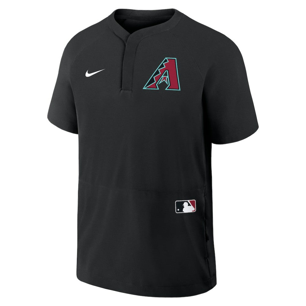 Arizona Diamondbacks Nike Authentic Collection Raglan Short Sleeve Windshirt - Black - Nike on Sale