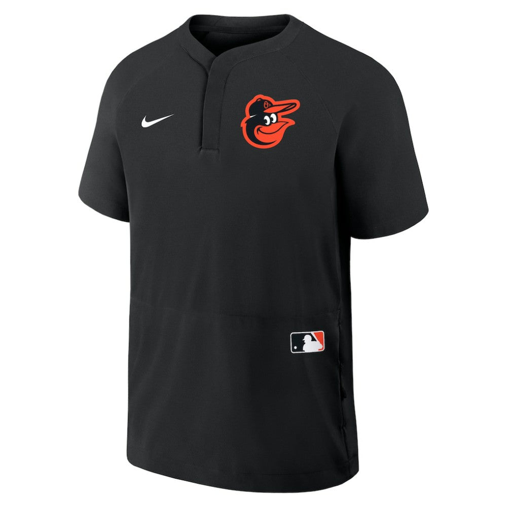 Baltimore Orioles Nike Authentic Collection Raglan Short Sleeve Windshirt - Black - Nike Sale