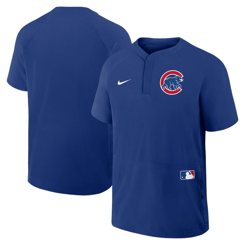 Chicago Cubs Nike Authentic Collection Raglan Short Sleeve Windshirt - Royal - Nike Discount