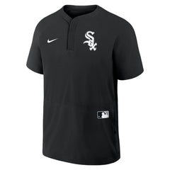 Chicago White Sox Nike Authentic Collection Raglan Short Sleeve Windshirt - Black - Nike Lifestyle