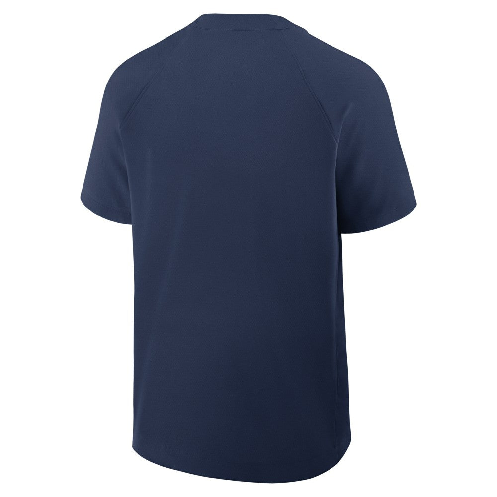 Milwaukee Brewers Nike Authentic Collection Raglan Short Sleeve Windshirt - Navy - Nike Lifestyle