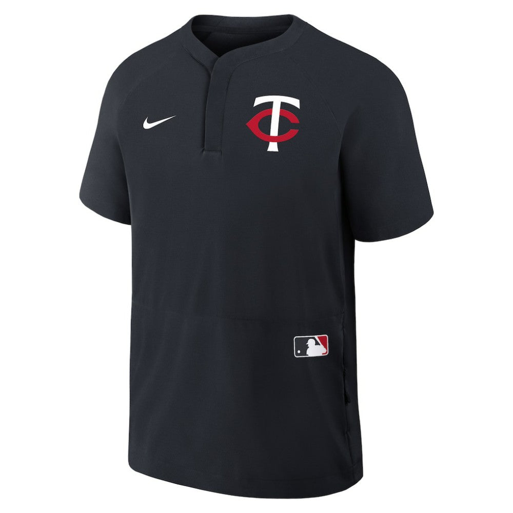 Minnesota Twins Nike Authentic Collection Raglan Short Sleeve Windshirt - Navy - Nike Online