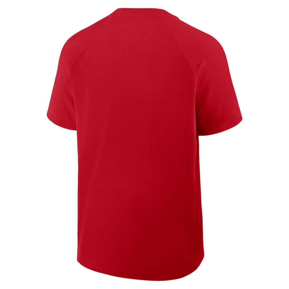 Philadelphia Phillies Nike Authentic Collection Raglan Short Sleeve Windshirt - Red - Nike on Sale