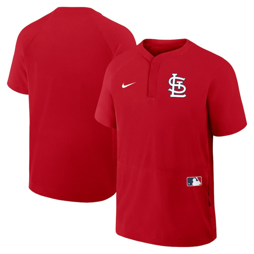 St. Louis Cardinals Nike Authentic Collection Raglan Short Sleeve Windshirt - Red - Nike Online