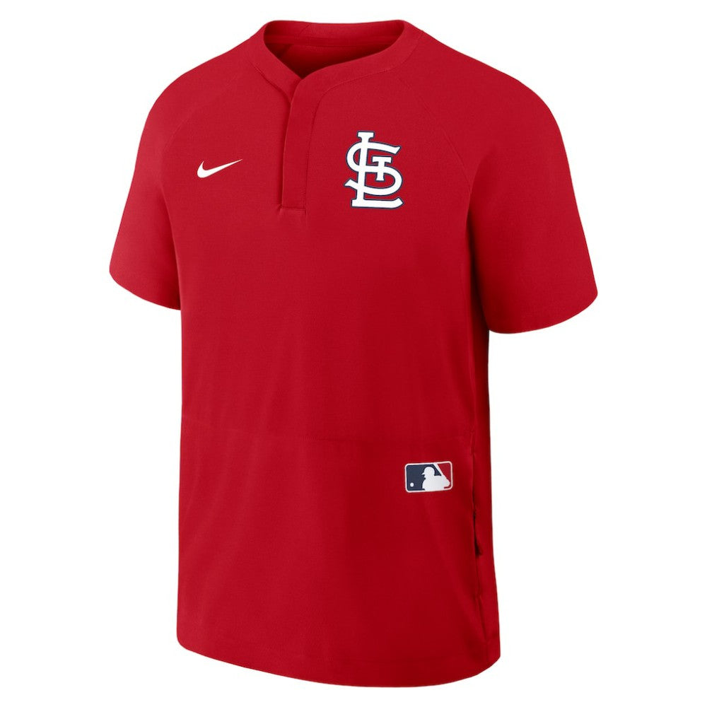 St. Louis Cardinals Nike Authentic Collection Raglan Short Sleeve Windshirt - Red - Nike Online