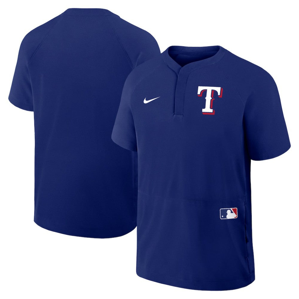 Texas Rangers Nike Authentic Collection Raglan Short Sleeve Windshirt - Royal - Nike Online