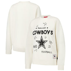 Mitchell & Ness Dallas Cowboys Women's Lightweight 3.0 Logo Pullover Sweatshirt Cream