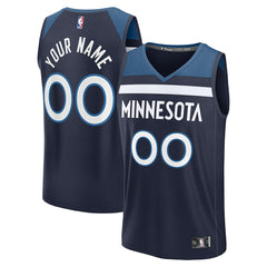 Minnesota Timberwolves Fastbreak Custom Jersey Icon Edition Navy | Fanatics US