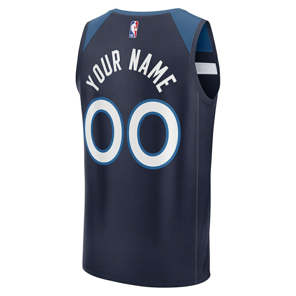 Minnesota Timberwolves Fastbreak Custom Jersey Icon Edition Navy | Fanatics US