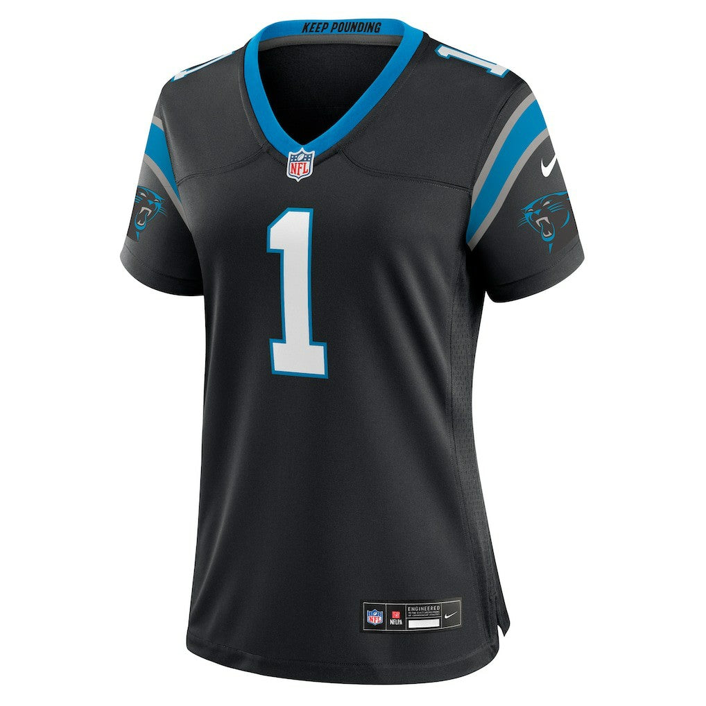 Nike Number 1 Bride Carolina Panthers Women's Game Jersey Black
