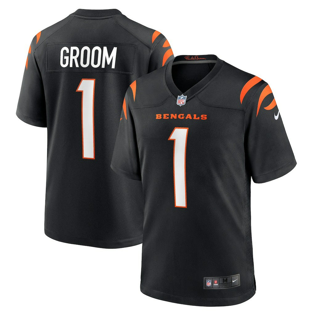 Nike Number 1 Groom Cincinnati Bengals Game Jersey Black
