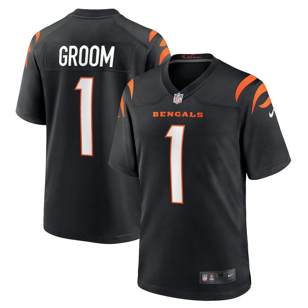 Nike Number 1 Groom Cincinnati Bengals Game Jersey Black