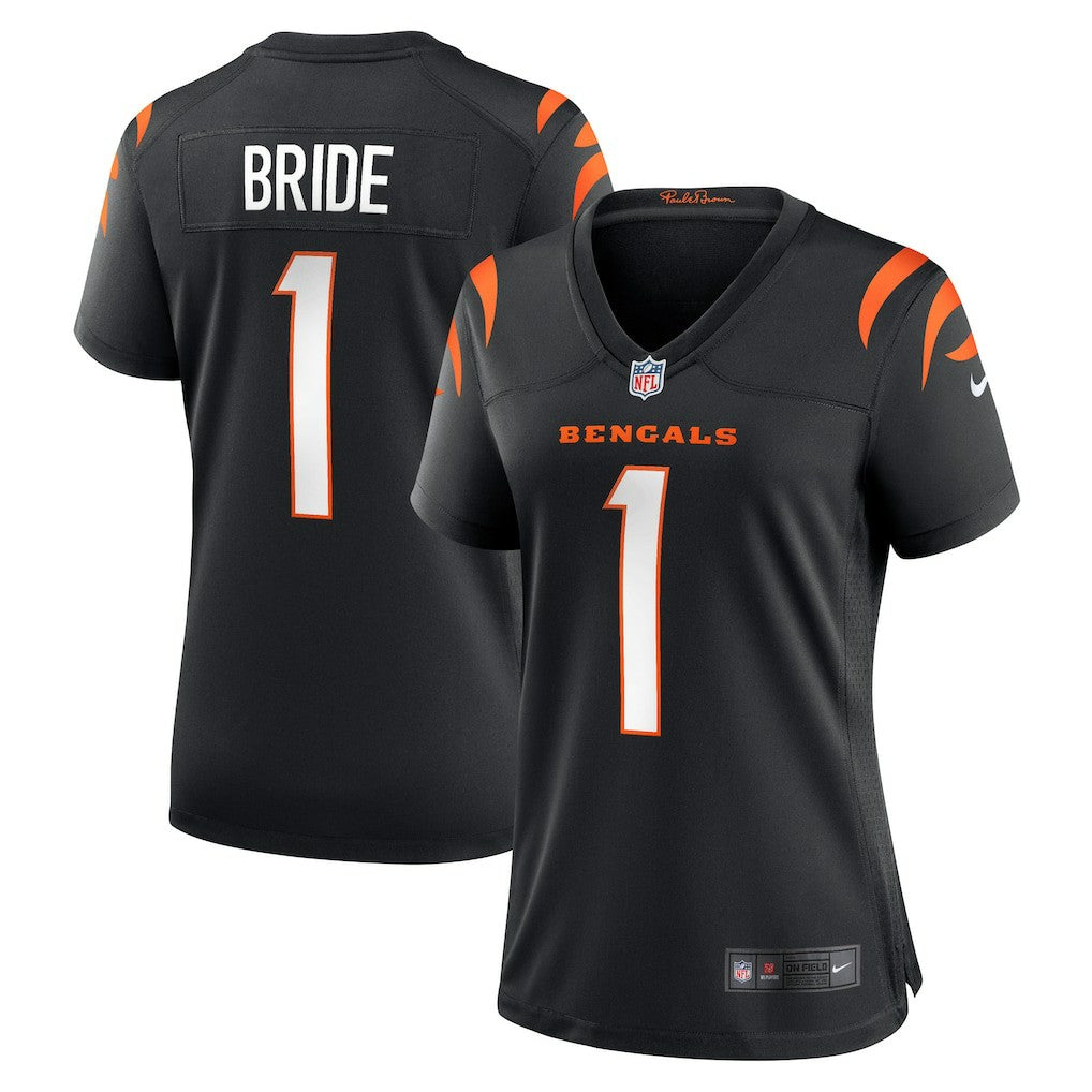 Nike Number 1 Bride Cincinnati Bengals Women's Game Jersey Black