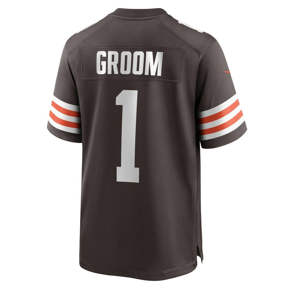 Nike Number 1 Groom Cleveland Browns Game Jersey Brown