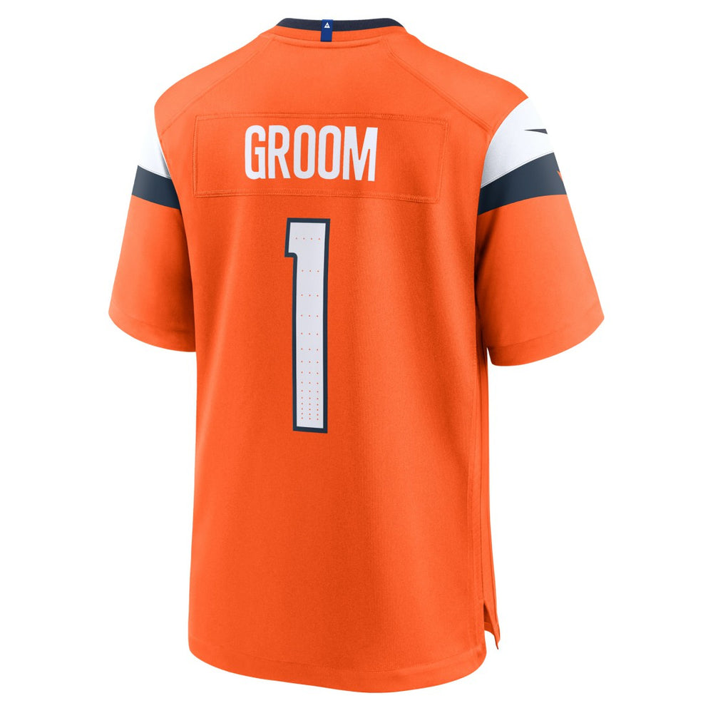 Nike Number 1 Groom Denver Broncos Game Jersey Orange