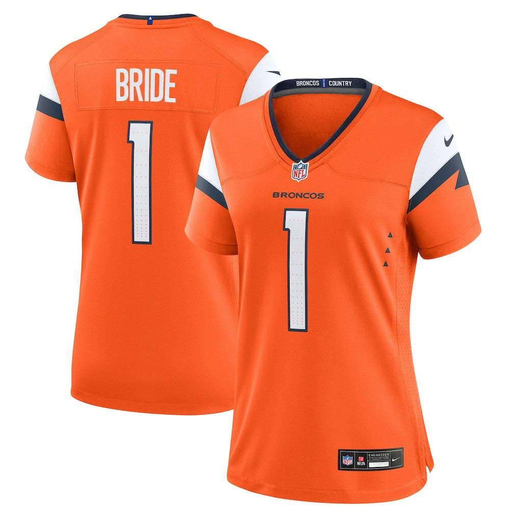 Nike Number 1 Bride Denver Broncos Women's Game Jersey Orange