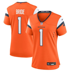 Nike Number 1 Bride Denver Broncos Women's Game Jersey Orange