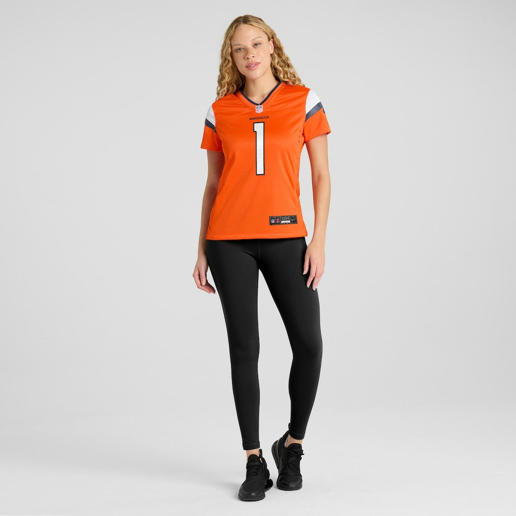 Nike Number 1 Bride Denver Broncos Women's Game Jersey Orange