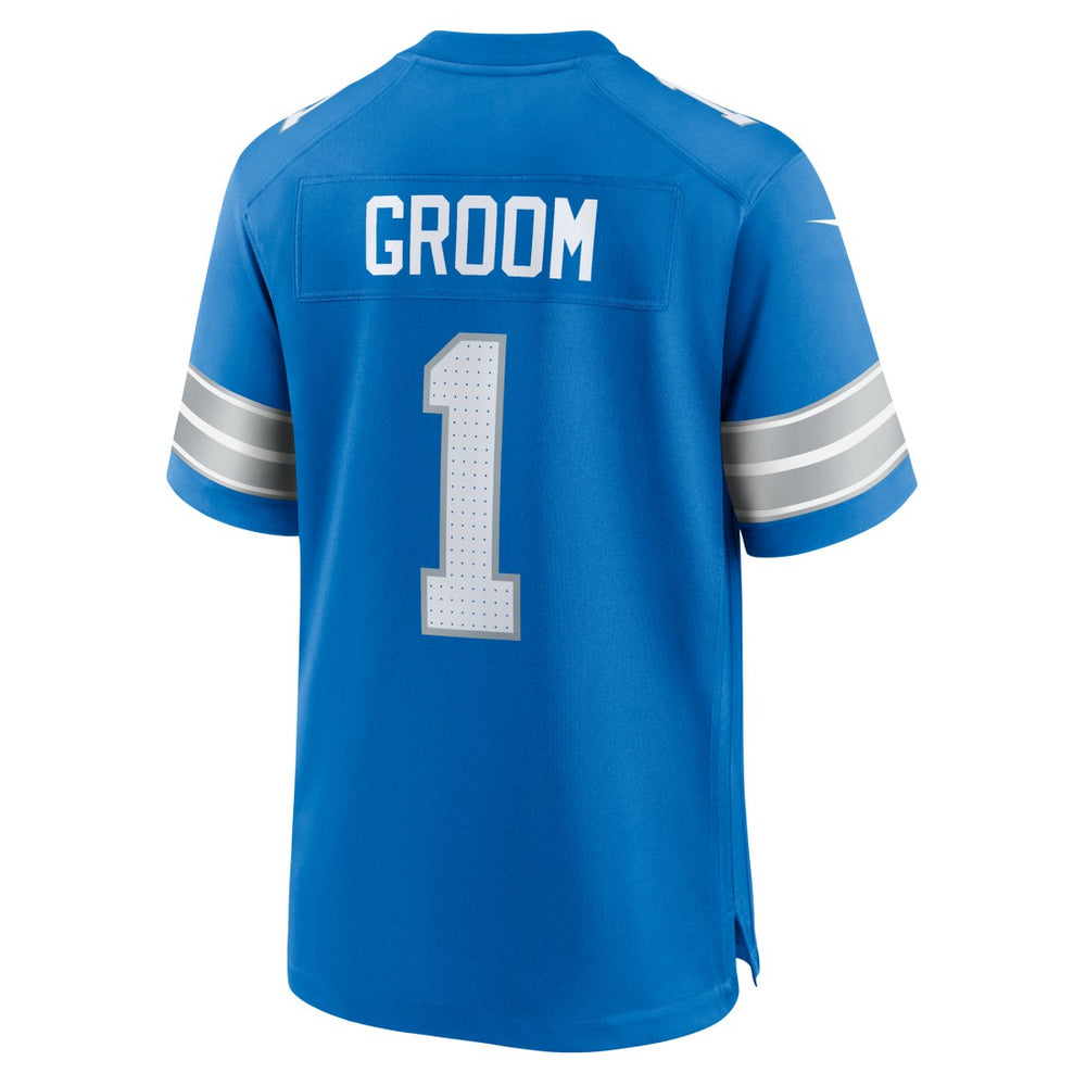 Nike Number 1 Groom Detroit Lions Game Jersey Blue