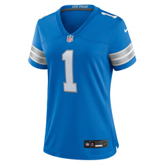Nike Number 1 Bride Detroit Lions Women's Game Jersey Blue