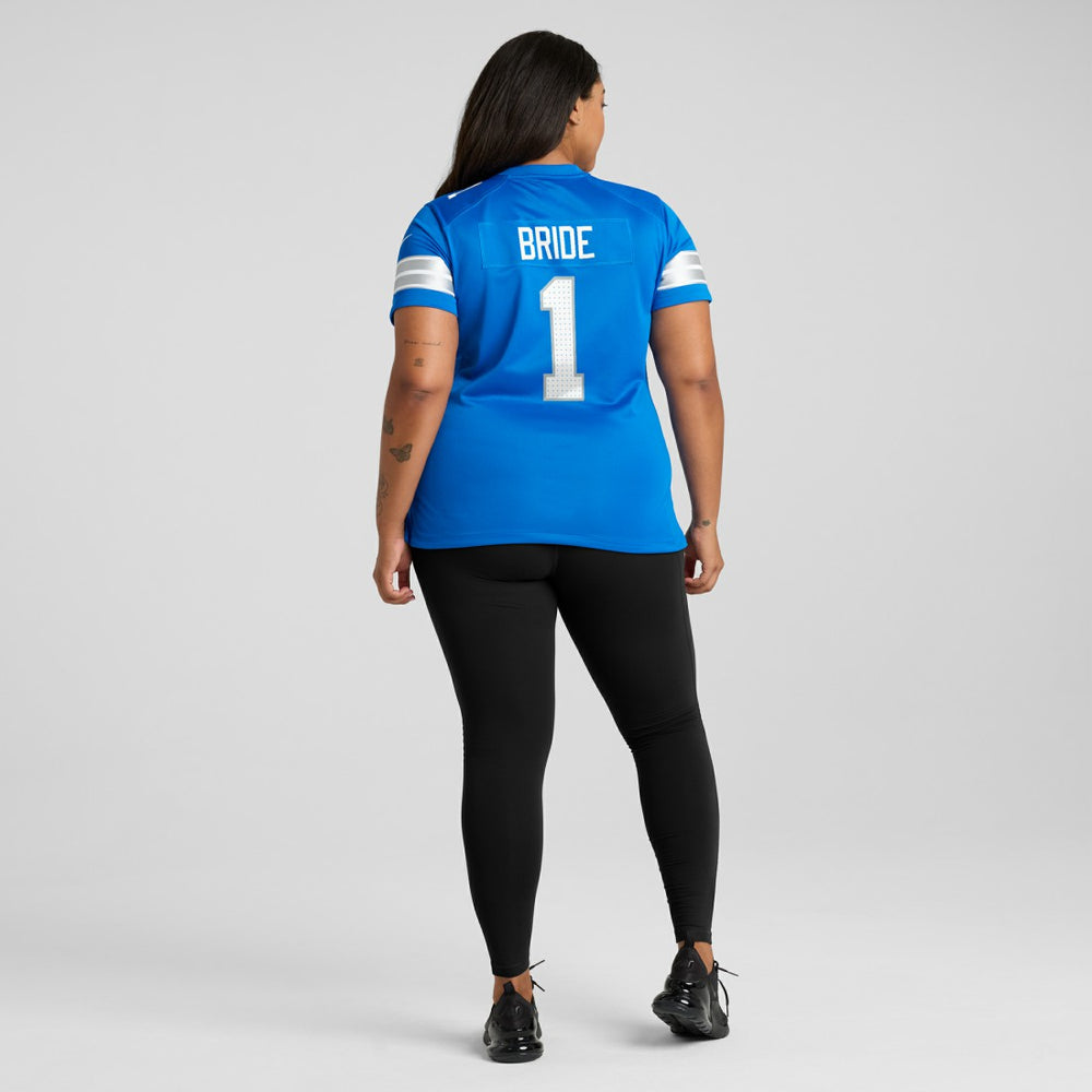 Nike Number 1 Bride Detroit Lions Women's Game Jersey Blue