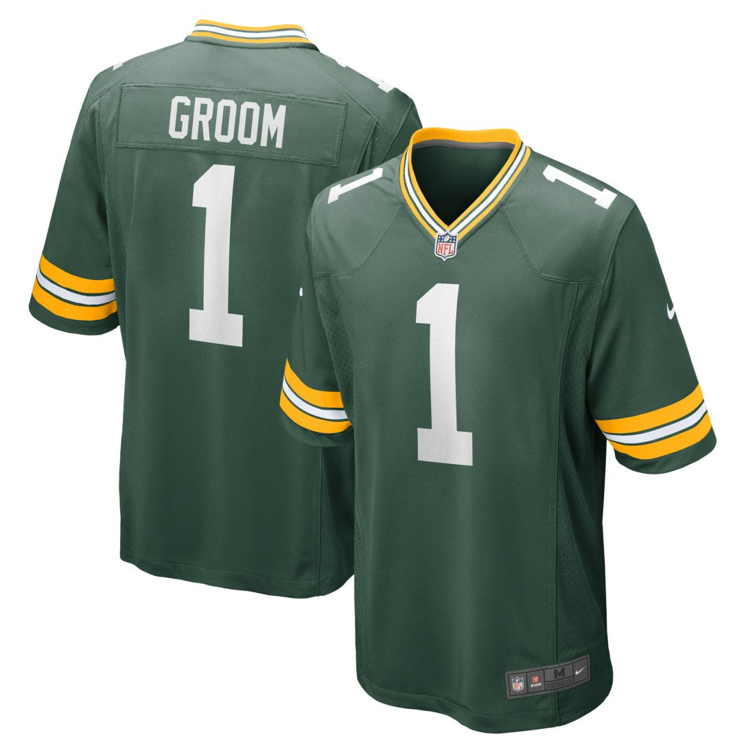 Nike Number 1 Groom Green Bay Packers Game Jersey Green