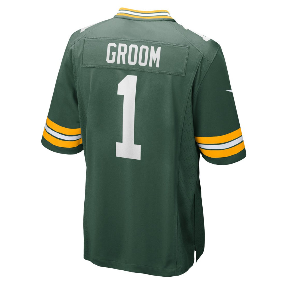 Nike Number 1 Groom Green Bay Packers Game Jersey Green