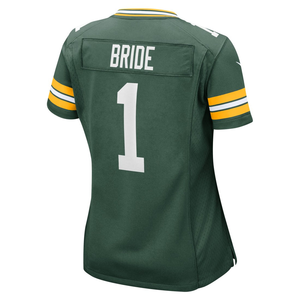 Nike Number 1 Bride Green Bay Packers Women's Game Jersey Green